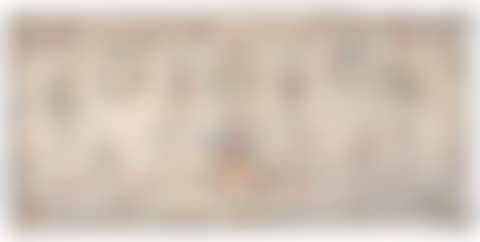 AUBUSSON Tapestry with polychrome decoration on an ivory background of interlacing floral and foliage scrolls, garlands and trophies on either side of a couple of doves surmounting a bouquet of flowers (preview)