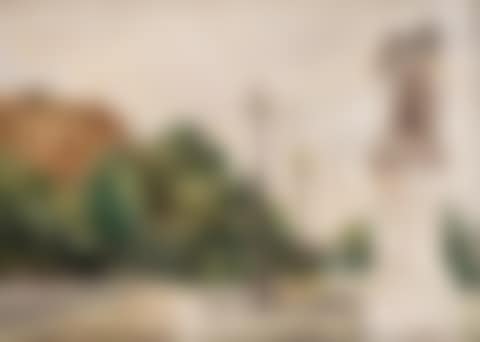Cityscape with equestrian statue (preview)