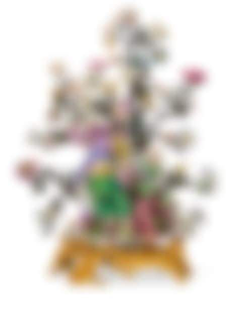 A LOUIS XV ORMOLU AND TOLE-PEINTE-MOUNTED DERBY PORCELAIN CHINOISERIE FIGURE GROUP EMBLEMATIC OF TASTE (preview)