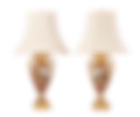 A PAIR OF PARIS PORCELAIN PURPLE-GROUND VASES, MOUNTED AS LAMPS (preview)