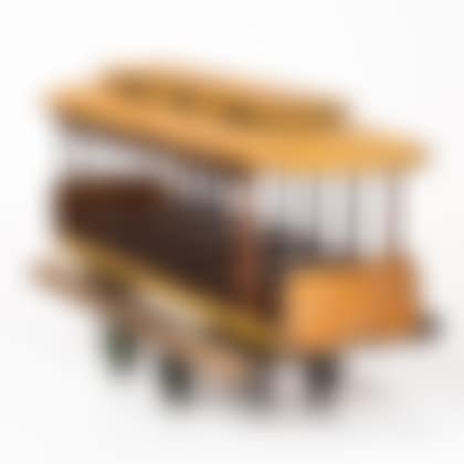 Wood and Tin Toy Trolley "Belt Line 1492, " (preview)