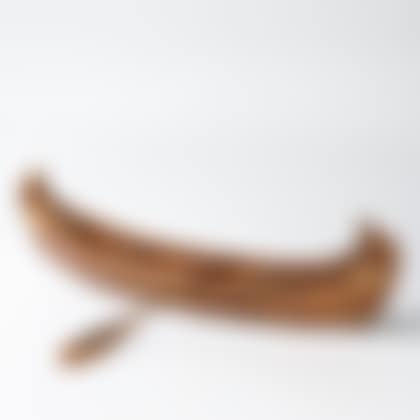 Birchbark Canoe Model and Paddle (preview)