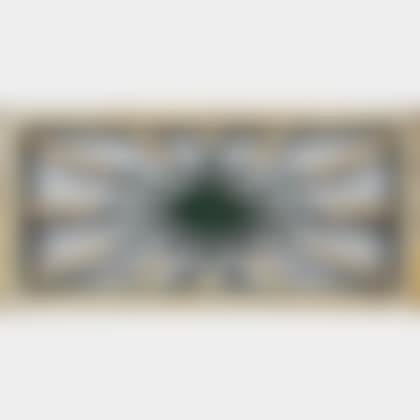 Green- and White-painted Oak Arrow Fan Light (preview)