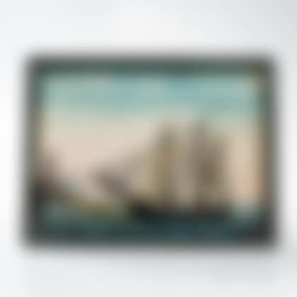 Painted Shadowbox Diorama of a Ship off Shore (preview)