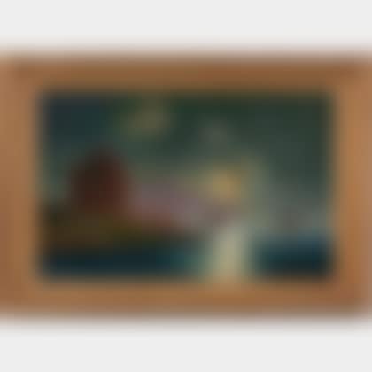 Ship Under Moonlight by a Mountainous Coastline (preview)