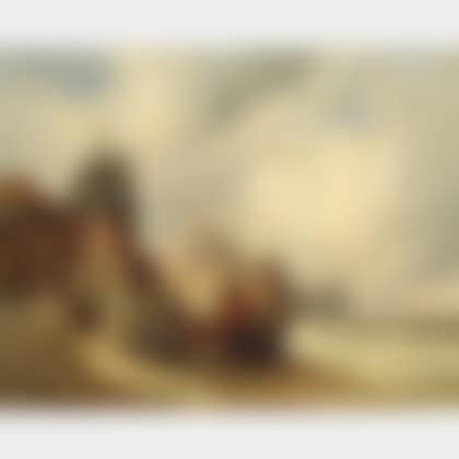 Figures and Beached Boats, a Village in the Distance (preview)