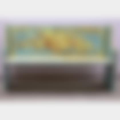 Provincial-style Paint Decorated Wooden Bench (preview)