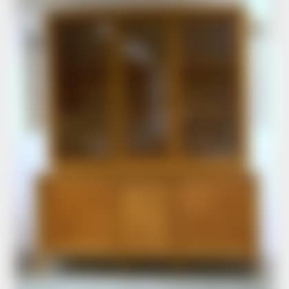 Lane Modern Glazed Walnut Two-Part Breakfront (preview)