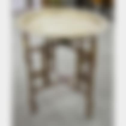 Asian Brass Tray on Bentwood Stand (preview)