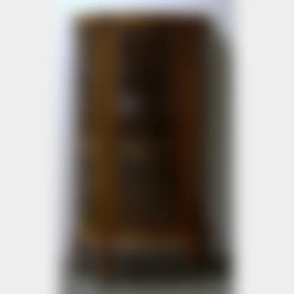 Late Victorian Carved Oak Serpentine China Cabinet (preview)