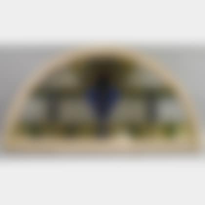 Architectural Demilune Leaded Art Glass Window (preview)