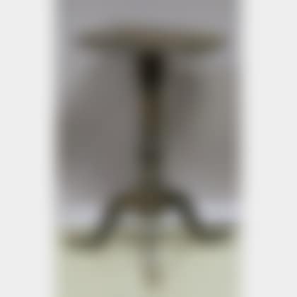 Decoupage-decorated Black-painted Wooden Candlestand (preview)