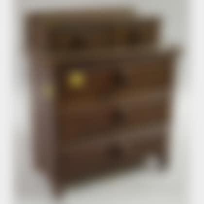 Child"s Brown-painted Wooden Toy Bureau (preview)