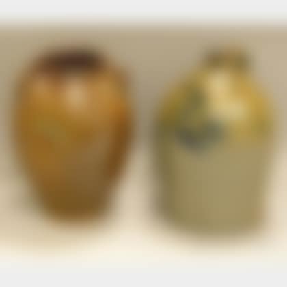 Stoneware Jar and a Cobalt-decorated Crock (preview)
