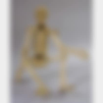 Folk Carved and White-painted Articulated Wood Skeleton (preview)