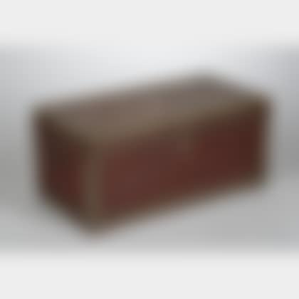 Chinese Export Brass-mounted Red Leather-clad Camphorwood Trunk (preview)