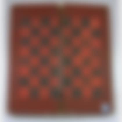 Painted Wooden Folding Checkers/Backgammon Game Board (preview)
