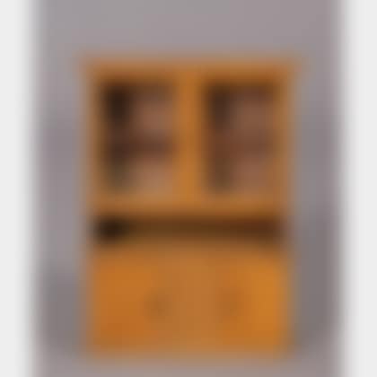 Miniature Mustard-colored Grain-painted Doll Cupboard (preview)