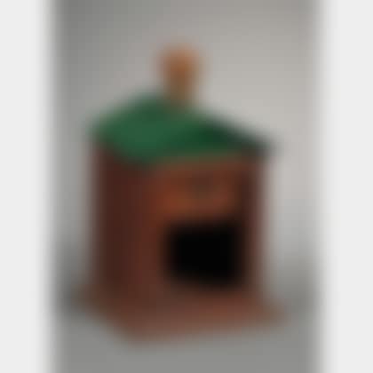 Painted Wood and Iron House-form Box (preview)