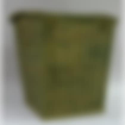 Green Stained Woven Wicker Dome-top Lidded Hamper (preview)