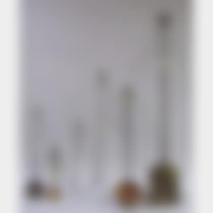 Wrought Iron Ram's Horn Peel, Two Forks, a Turner, and Two Copper Ladles with Wrought Iron Handles (preview)