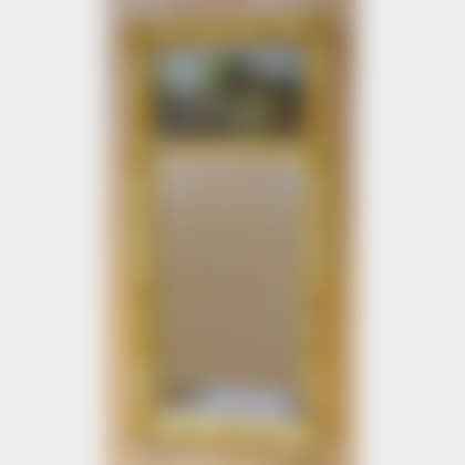 Giltwood Split-baluster Mirror with Reverse-painted Glass Tablet Depicting a Cottage in a Landscape (preview)