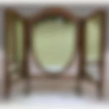 Sheraton-style Inlaid Mahogany Three-part Folding Dressing Mirror (preview)