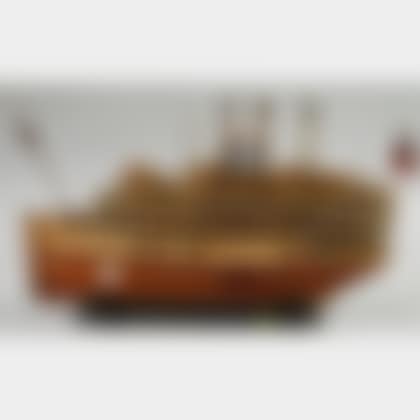 Painted Wood and Wire Steamship Model (preview)