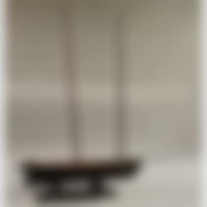 Painted Wood Two-masted Pond Boat Model (preview)