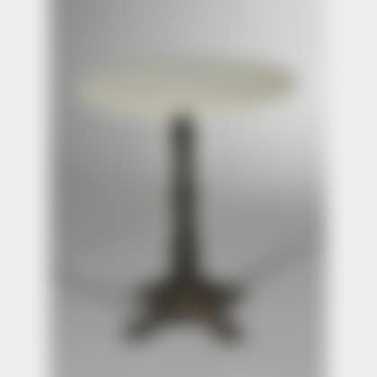 Victorian White Marble-top Black-painted Cast Iron Occasional Table (preview)