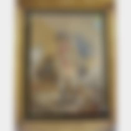 Framed British Silk Embroidered Portrait of a Man (preview)