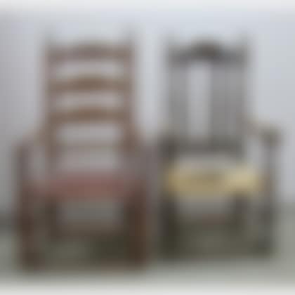 Two 18th Century Turned Wood Armchairs (preview)