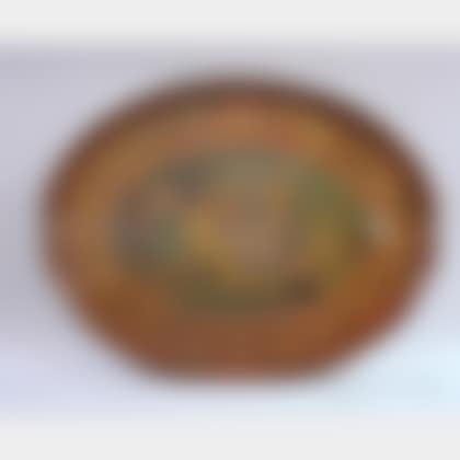 Large Oval Gilt and Hand-painted Allegorical Scene Decorated Tole Tray (preview)