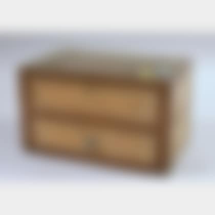 Small Painted Wooden Panel-sided Lift-top Box over Drawer (preview)
