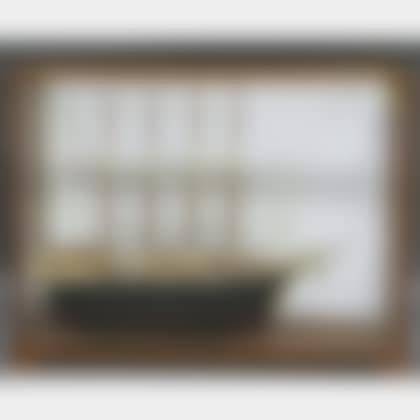 Large Cased Folk Painted Wooden Four-masted Sailing Ship Model (preview)