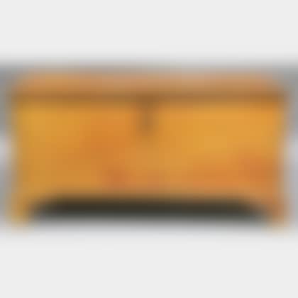Red-painted Pine Dovetail-constructed Blanket Chest (preview)