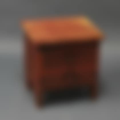 Small Red and Black-painted Two-drawer Stand (preview)
