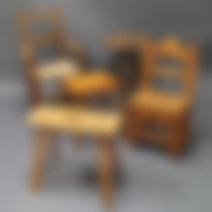 Three Splay-leg Stools and Two Chairs (preview)
