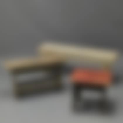 Three Painted Country Benches (preview)
