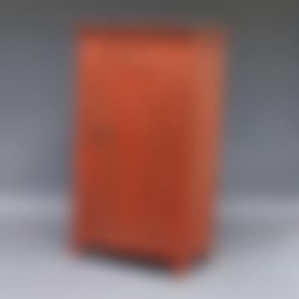 Red-painted One-door Cupboard (preview)