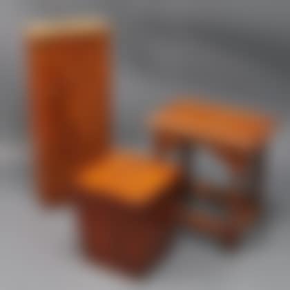 Oak Joint Stool, a Pine Cupboard, and a Pine Bin (preview)