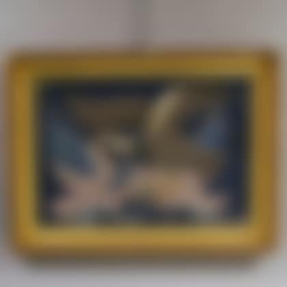 Asian Export Silk Needlework Picture of a Bald Eagle and the American Flag (preview)