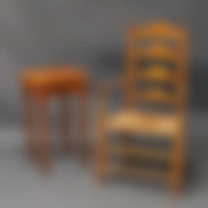 Maple Ladder-back Armchair and a Pine Single-drawer Stand (preview)