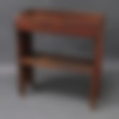 Country Red-painted Pine Bucket Bench (preview)