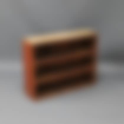 Red and Black Putty-painted Three-tier Wall Shelf (preview)