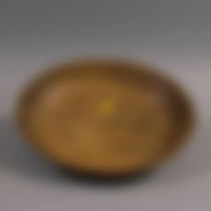 Red-painted Turned Treen Trencher (preview)