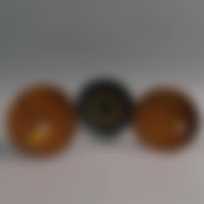 Three Small Turned Treen Plates (preview)