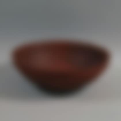 Red-painted Turned Wooden Bowl (preview)