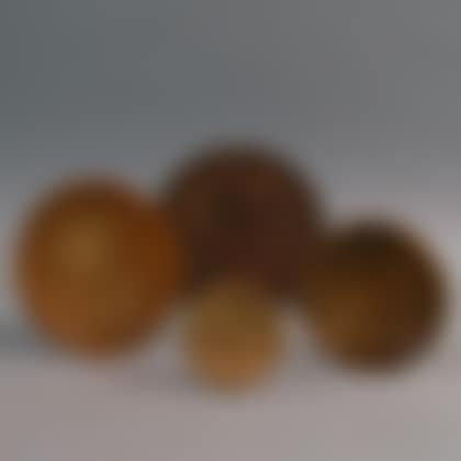 Four Turned Treen Plates (preview)
