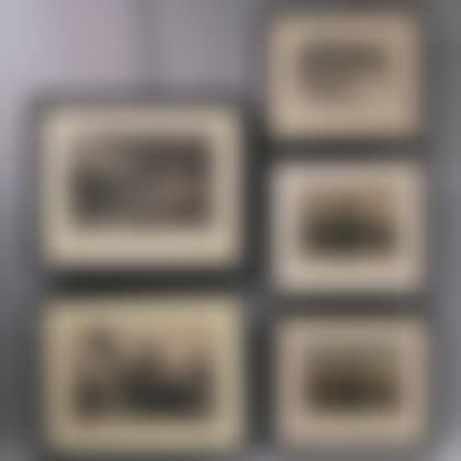 Five Framed New Bedford, Massachusetts, Fishing and Whaling Scenes (preview)
